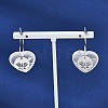 Natural Quartz Crystal & 304 Stainless Steel Hoop Earrings for Women EJEW-G475-02P-01-2
