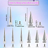 30 Sets 2 Style Alloy Rivets Set PALLOY-GF0001-07-2