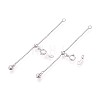 925 Sterling Silver Ball Chain Extenders STER-T008-59S-2