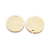 Ion Plating(IP) 304 Stainless Steel Textured Pendants X-STAS-I098-01-20mm-G-2