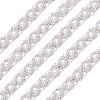 Grenadine & Plastic Pearl Ribbon OCOR-WH0105-170A-1