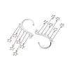 Star Tibetan Style Alloy Cuff Earrings for Women EJEW-TA00525-4