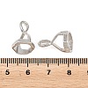Brass Pendant Hexagon Bead Cap Bails KK-K205-01P-3