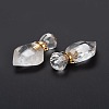 Natural Quartz Crystal Perfume Bottle Pendants G-D058-11G-03-4