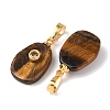 Natural Tiger Eye Pendants G-P628-02G-03-2
