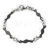 Two Tone 304 Stainless Steel Wave & Infinity Link Chain Bracelet BJEW-B078-42BP-1