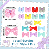 32Pcs 16 Colors Food Grade Eco-Friendly Silicone Focal Beads SIL-PA0001-33-2