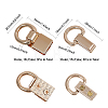 6Pcs 6 Styles Alloy Bag Side D Ring Clip FIND-CA0008-19-2