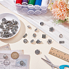 80Pcs 10 Styles 1-Hole Alloy Shank Buttons BUTT-ME0001-05-4