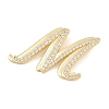 Brass Micro Pave Clear Cubic Zirconia Pendants CU-CBA8481-01G-M-2