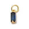 Brass Pave Cubic Zirconia Charms KK-F894-13G-01-1