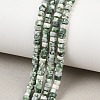 Natural Green Spot Jasper Beads Strands G-G345-C12-2x4mm-1