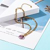 Natural Amethyst Donut Pendant Necklace NJEW-JN03815-02-2