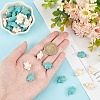 100Pcs 2 Colors Dyed Synthetic Turquoise Connector Charms PALLOY-AB00150-3