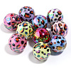 10Pcs UV Plating Colours Acrylic Beads OACR-S146-01L-1