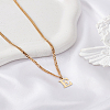 1Pc 304 Stainless Steel Letter Pendant Necklaces NJEW-LP0001-33E-G-3