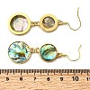Brass Natural Abalone Shell Dangle Earrings EJEW-F388-01F-G-5