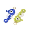 Glass Seed Beaded Pendants PALLOY-MZ01420-2