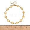304 Stainless Steel Hollow Spiral Link Chain Anklets AJEW-AN00848-01-3
