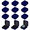 12Pcs Flocking Plastic Badge Storage Boxes CON-FG0001-25-1