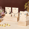   2 Sets 2 Style Rectangle Wooden Earring Card Display Stands EDIS-PH0001-41-5