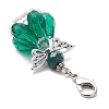 Angel Glass Beaded & Alloy Pendant Decorations HJEW-MZ00189-08-4