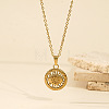 Brass Evil Eye Pendant Necklaces JK0214-3