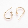 Brass Stud Earring Findings LS-X-KK-T020-105G-3