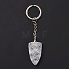 Natural Quartz Crystal Sailor's Knot Pendant Keychain KEYC-E038-03P-06-3