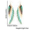Bohemian Handmade Glass Seed Beads Wing Tassel Dangle Earrings EH5379-4