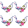 Flower & Leaf Polyester Embroidery Sew on Appliques PATC-WH0010-32A-1