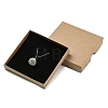 Square Cardboard Kraft Paper Jewelry Box CON-D014-01C-01-3