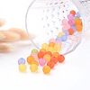 Mixed Color Round Frosted Transparent Acrylic Beads X-PL705M-3