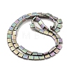 Electroplated Frosted Non-magnetic Synthetic Hematite Beads Strands G-G089-B01-13-2