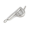 304 Stainless Steel Letter Connector Charms STAS-M108-01P-16-2