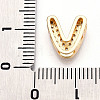 Brass Micro Pave Cubic Zirconia Charms KK-N254-217G-V-3