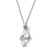 Crystal Cage Holder Necklace NJEW-JN04602-02-2