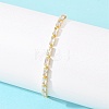 Rectangle Brass Micro Pave Cubic Zirconia Slider Bracelets KK-A305-02G-01-3