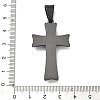 304 Stainless Steel & Rhinestone Pendants STAS-H256-03B-3