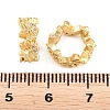 Butterfly Brass Clear Cubic Zirconia European Beads KK-B186-09G-3