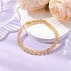 6mm Natural Rutilated Quartz Round Beaded Stretch Bracelets BJEW-JB10853-01-2