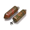 Natural Unakite Pendants GG-CBAA0EE-02P-13-3
