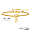 304 Stainless Steel Initial Charm Bracelets FS-WGD8E41-42-1