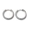 Brass Micro Pave Cubic Zirconia Huggie Hoop Earrings EJEW-K083-36P-B-3