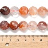 Grade A Natural Red Hematoid Quartz/Ferruginous Quartz Beads Strands G-L642-F03-12mm-5