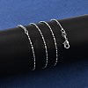 Brass Ball Chain Necklaces KK-P304-03S-3