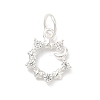 925 Sterling Silver Pave Clear Cubic Zirconia Pendants STER-G049-01D-S-1