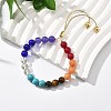 Long-Lasting Plated Brass Beads Slider Bracelets for Women BJEW-K268-01G-2