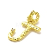 Rack Plating Brass Micro Pave Cubic Zirconia European Dangle Charms KK-L210-015G-J-2