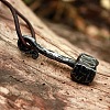 Alloy Viking Hammer Pendant Imitation Leather Cord Necklaces for Men FS-WGE3E04-01-2